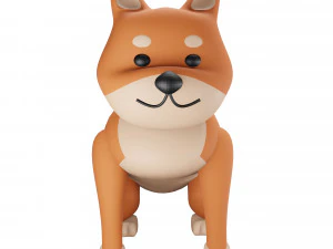 Cane Shiba Inu Modello 3D