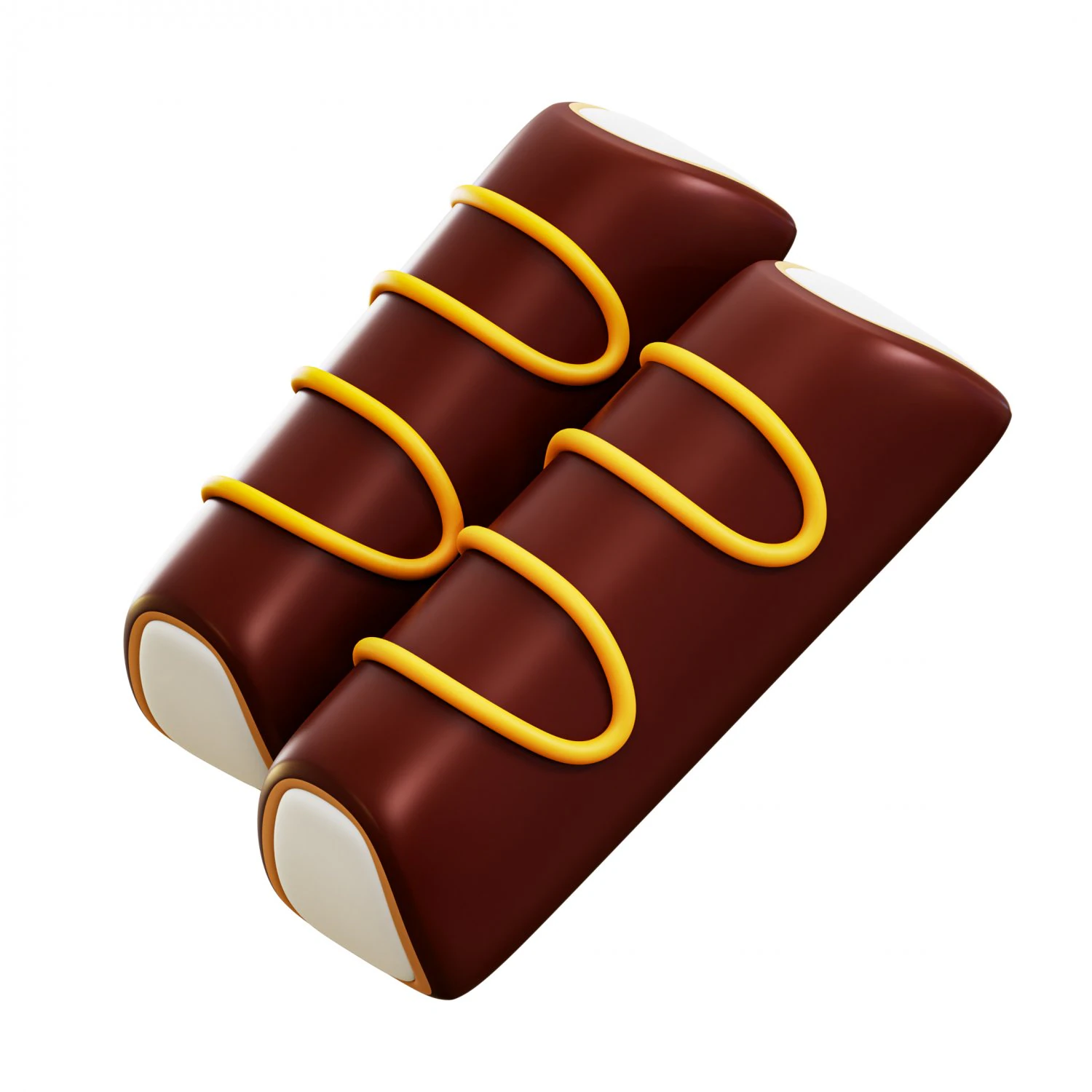 Choco Roll 3D Model .c4d .max .obj .3ds .fbx .stl .blend 