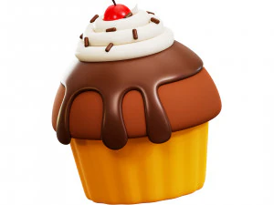 Cupcake Çikolata 3D Model