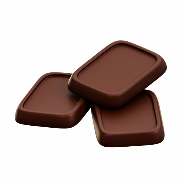 Dark Chocolate 3D Модель .c4d .max .obj .3ds .fbx .stl .blend