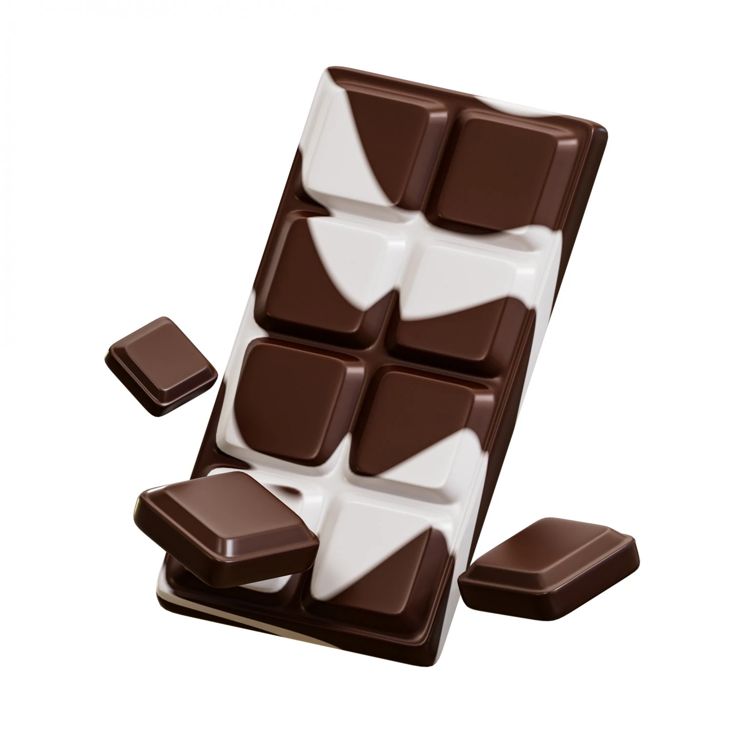Milk Chocolate 3D Model .c4d .max .obj .3ds .fbx .stl .blend 