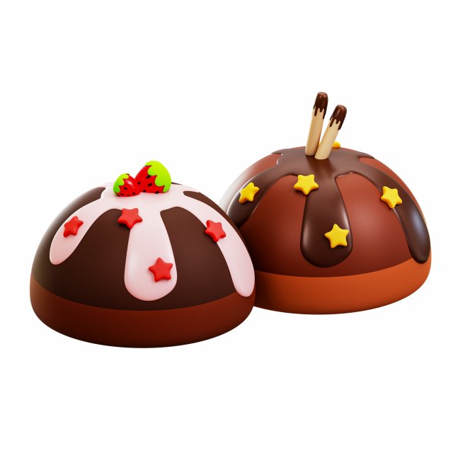Chocolate Dessert 3D-Modell .c4d .max .obj .3ds .fbx .stl .blend 
