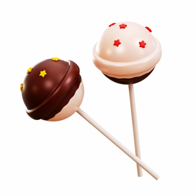 Lollipop Choco 3D Model In Sweets 3DExport