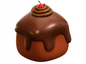 Chocolate Pinch Cake 3D Модель