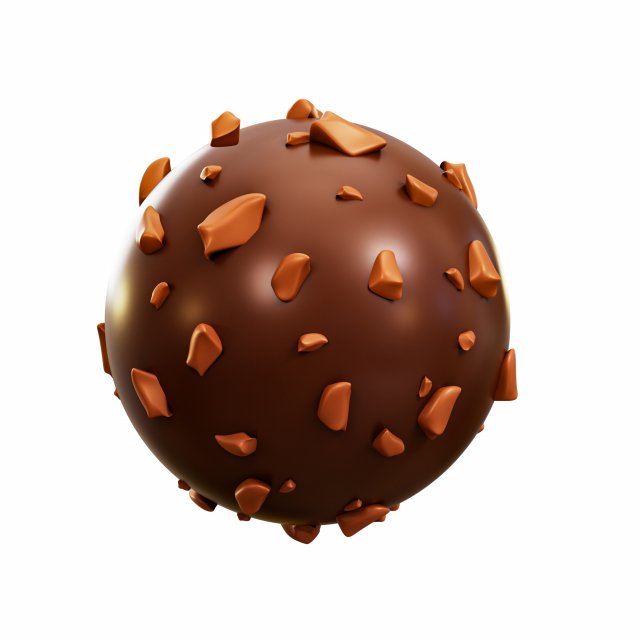 Chocolate Ball 3Dモデル .c4d .max .obj .3ds .fbx .stl .blend 