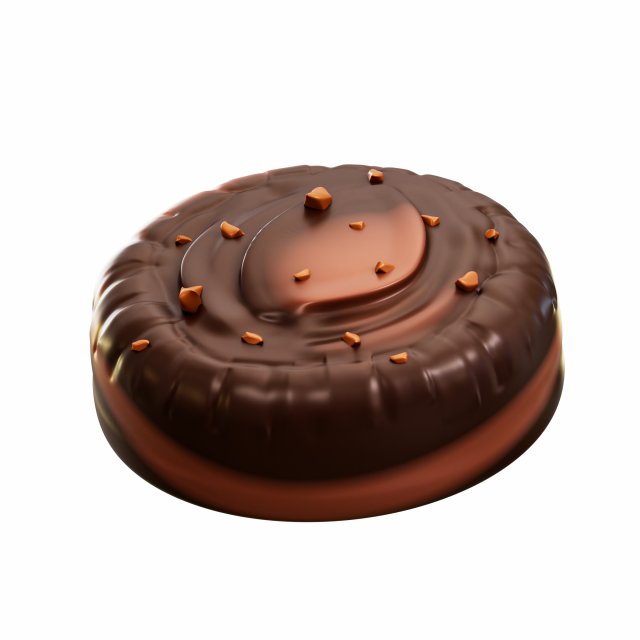Donut Choco 3Dモデル .c4d .max .obj .3ds .fbx .stl .blend 
