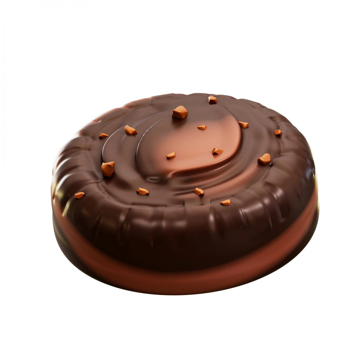 Donut Choco 3D Model .c4d .max .obj .3ds .fbx .stl .blend 