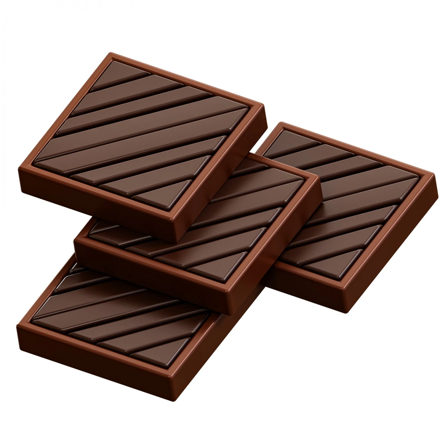 Marked Chocolate Bar 3D Model .c4d .max .obj .3ds .fbx .stl .blend 