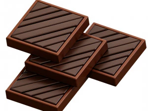 Tavoletta di cioccolato contrassegnata Modello 3D