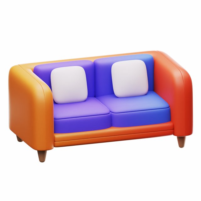 Sofa Model 3D .c4d .max .obj .3ds .fbx .stl .blend 