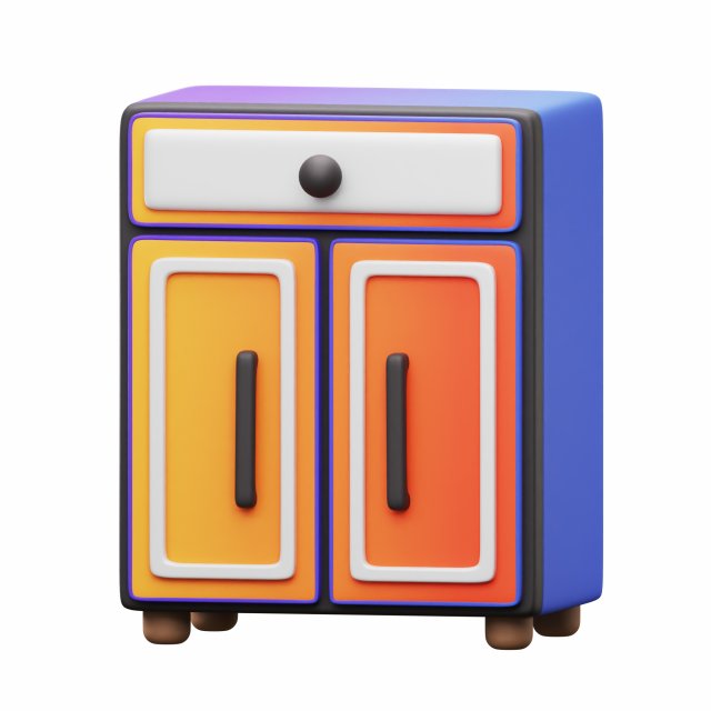 Cupboard cabinet for living room 3D 模型 .c4d .max .obj .3ds .fbx .stl .blend