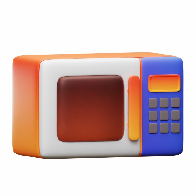 Microwave oven 3D Model .c4d .max .obj .3ds .fbx .stl .blend 