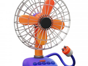 Electric Table Fan 3D Model