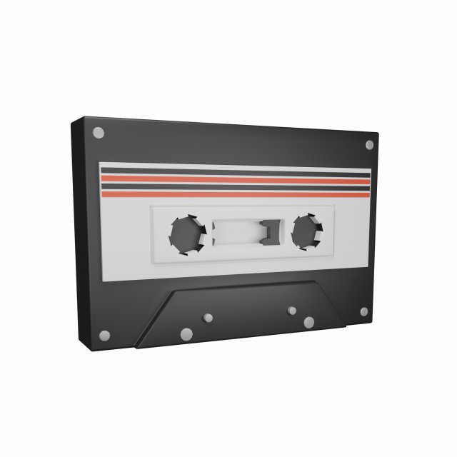 Audio Tape 3D 모델 .c4d .max .obj .3ds .fbx .stl .blend 
