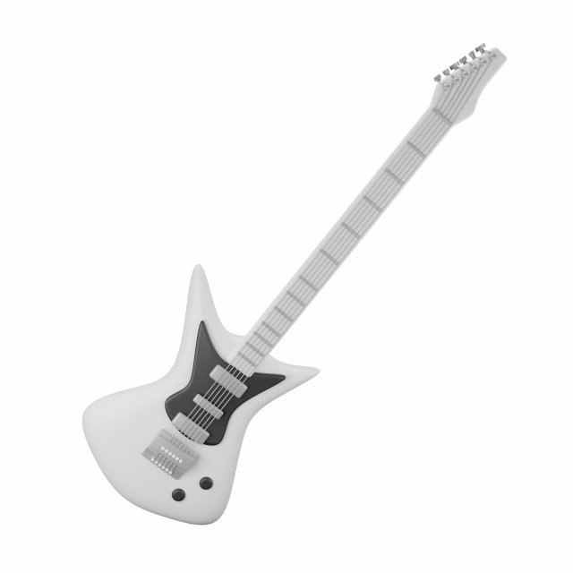Electric Guitar 3Dモデル .c4d .max .obj .3ds .fbx .stl .blend 