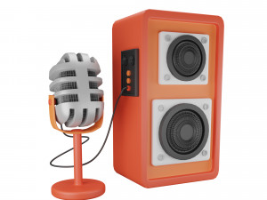 Microphone And Speaker 3D-Modell