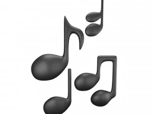 Catatan Musik Model 3D