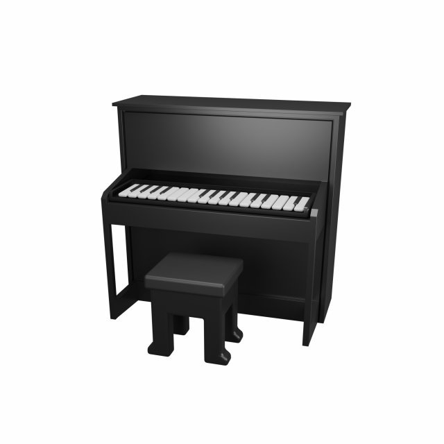 Piano 3D 模型 .c4d .max .obj .3ds .fbx .stl .blend 