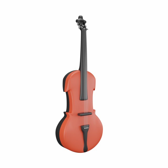 Violin Cello Model 3D .c4d .max .obj .3ds .fbx .stl .blend 