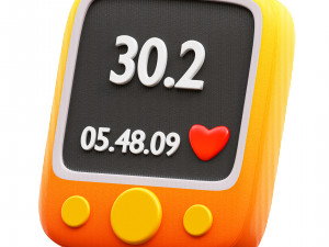 Heart Rate Monitor 3D Model