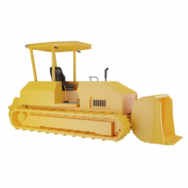 Bulldozer Toy Model 3D .c4d .max .obj .3ds .fbx .stl .blend 