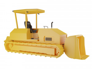 Bulldozer Toy 3D Model