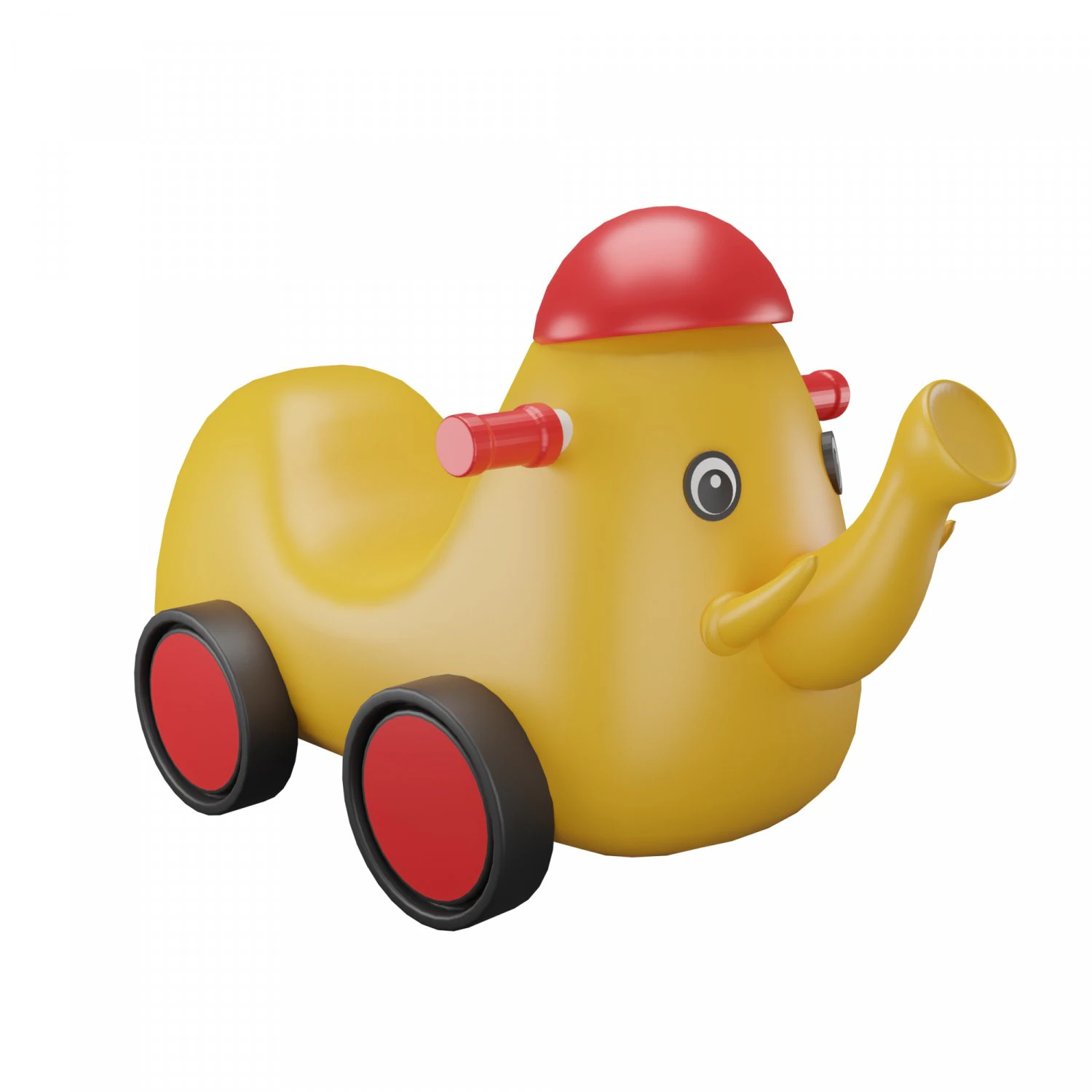 Elephant Car Toy 3D Model .c4d .max .obj .3ds .fbx .stl .blend 