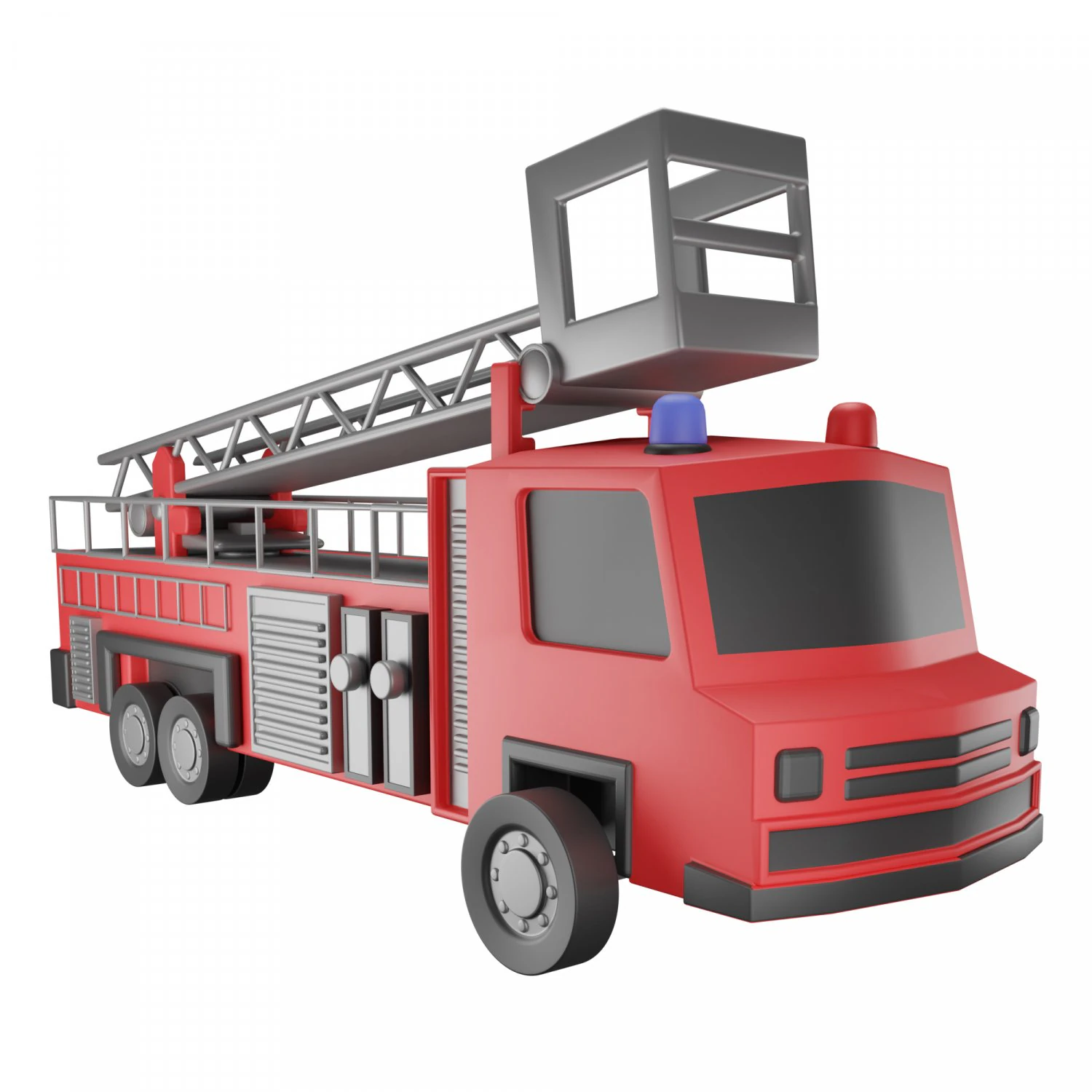 Fire Truck 3D Model .c4d .max .obj .3ds .fbx .stl .blend