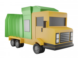 Garbage Truck 3D Model