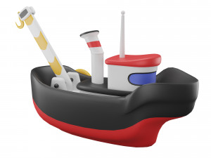 Toy Tugboat 3D Model