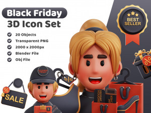 Black Friday 3D 3D Model