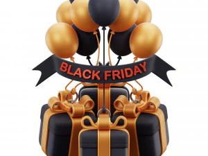 बैलून ब्लैक फ्राइडे सेल 3डी आइकन 3D मॉडल