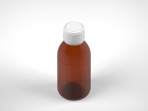 Amber glass bottle 100ml Modèle 3D