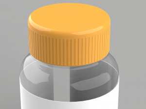 Supplement glass bottle 3D Model