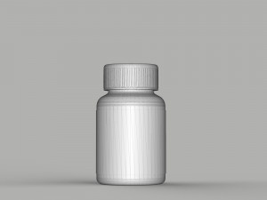 Supplement glass bottle 3D Model