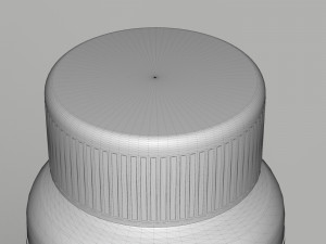 Supplement glass bottle 3D Model
