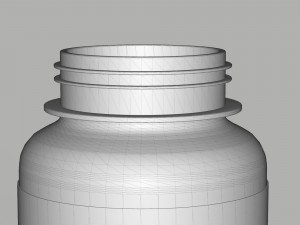Supplement glass bottle 3D Model