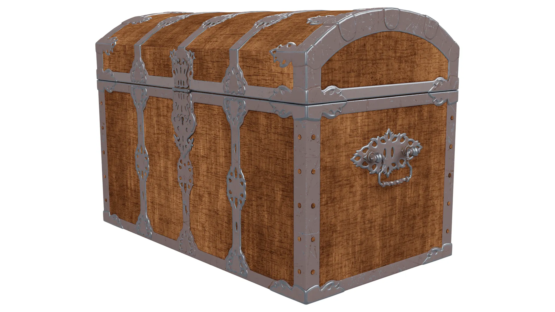 Treasure Chest 3D Model .c4d .max .obj .3ds .fbx .stl .blend 
