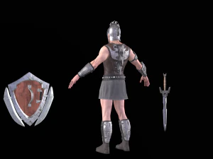 Greek Warrior 01 3D Model