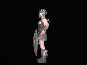 Greek Warrior 01 3D Model