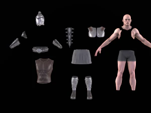 Greek Warrior 01 3D Model