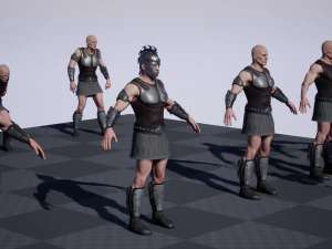 Greek Warrior 01 3D Model