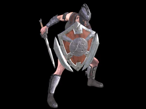 Greek Warrior 01 3D Model