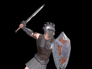 Greek Warrior 01 3D Model