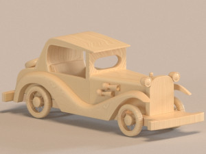 Wooden Car 3D 模型