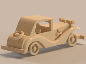 Wooden Car 3D 모델