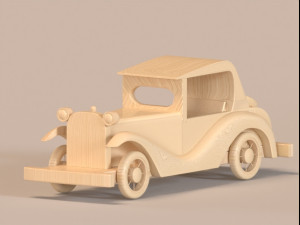 Wooden Car 3D 모델