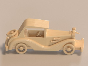 Wooden Car 3D 모델