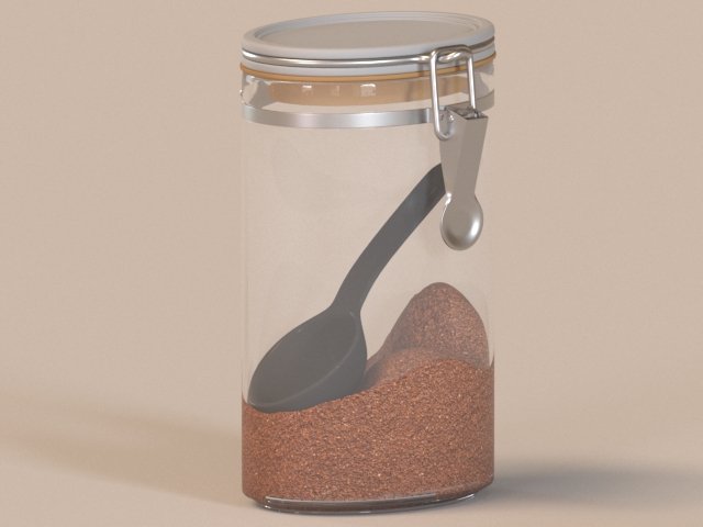Coffee Jar Modello 3D .c4d .max .obj .3ds .fbx .stl .blend 