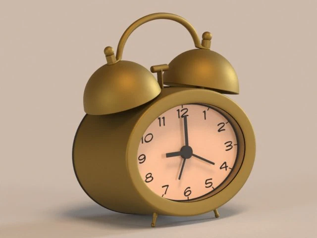 Alarm Clock 3D Model .c4d .max .obj .3ds .fbx .stl .blend 